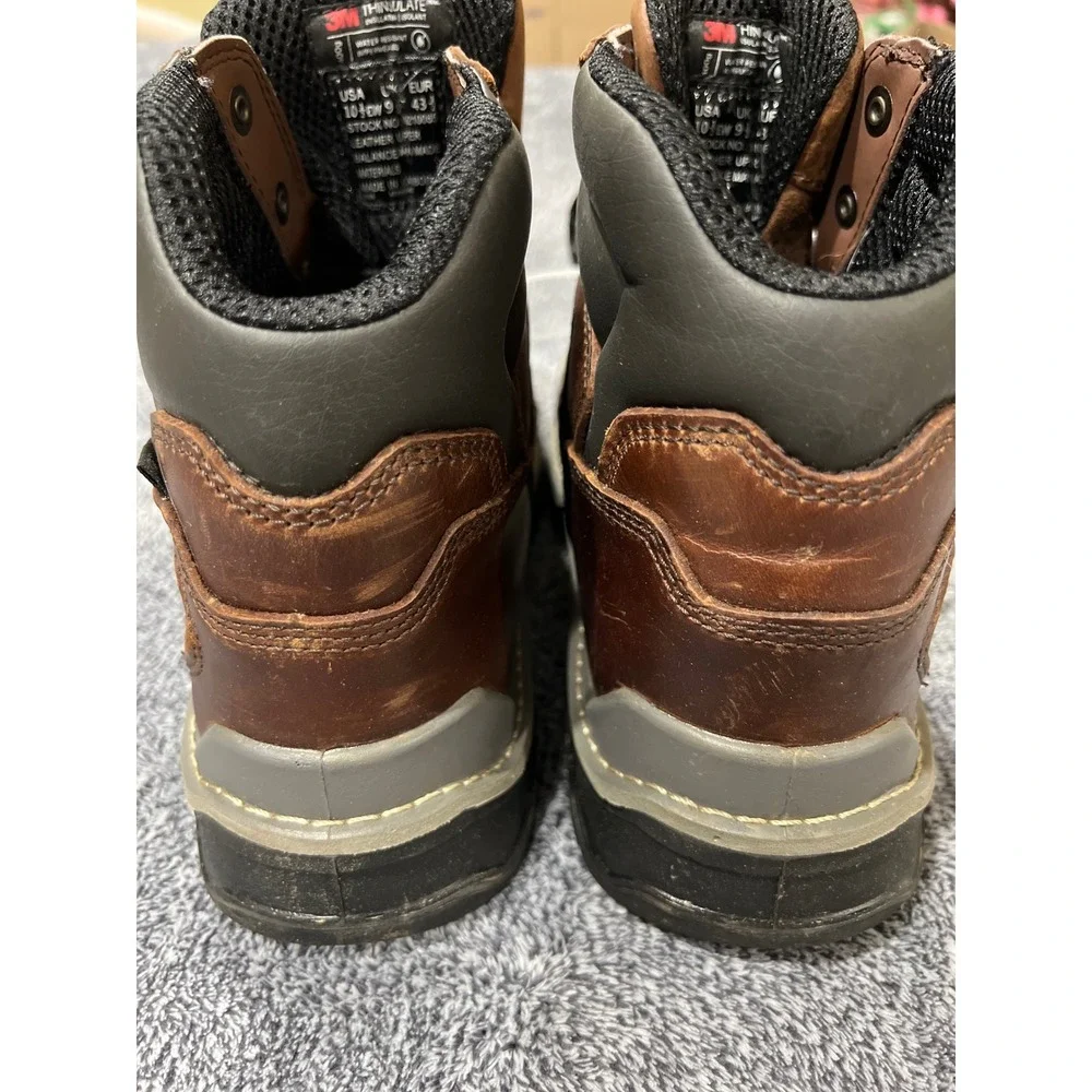 Wolverine Durashocks Flex Mens 10.5 EW Brown Leather Waterproof Work Boots 400g